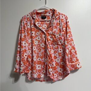 Kate Spade New York Pink & Orange Floral Pajama Set Size Small